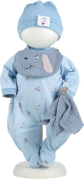 Ubranka dla lalki niemowlęcej Llorens New Born 40–42 cm z poduszeczką - 4 szt.