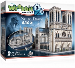 3D puzzle katedra Notre‑Dame od WREBBIT, 830 elementów