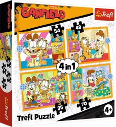 Puzzle TREFL Garfield kocha lasagne 4w1