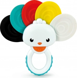 Clementoni Baby grzechotka i gryzak tęczowy paw 2 w 1