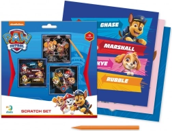 Obrazki do skrobania Psi Patrol bohaterowie 21 × 21 cm