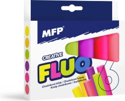 Neonowe kredy chodnikowe, okrągłe, 6 szt., mix kolorów