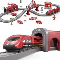 Elektryczny zestaw pociągów strażackich 66 elementów WOOPIE