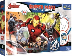 Puzzle super maxi dwustronne 24 elementów – MARVEL AVENGERS