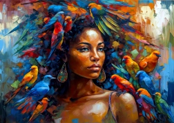 Enjoy puzzle Piórkowa królowa 1000 elementów