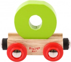 Drewniany wagonik kolejki Bigjigs Rail - litera O