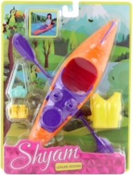 Kajak dla lalki z akcesoriami