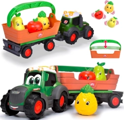 Interaktywny traktor Fendt z odłączaną przyczepą i owocami