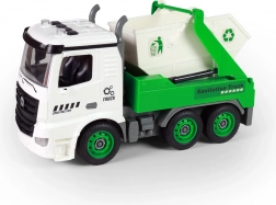 Dokręcany samochód kontenerowy ze światłami i dźwiękami