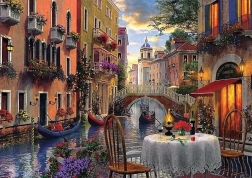 Puzzle 6000 elementów romantyczna kolacja w Wenecji