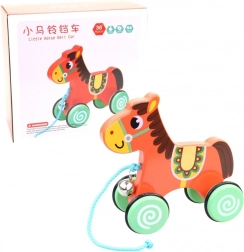 Drewniane pchadło Koń 16 cm