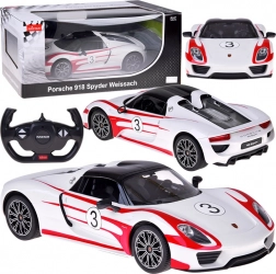 Rastar RC auto PORSCHE 918 Spyder Weissach 1:14 z oświetleniem – biała