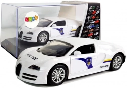 Policyjny sportowy samochód z napędem, światłami i dźwiękami – biały