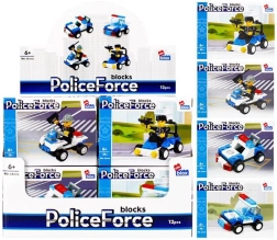 Klocki Policja – mini pojazdy, 4 warianty