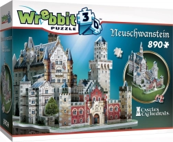 WREBBIT 3D puzzle zamek Neuschwanstein – 890 elementów