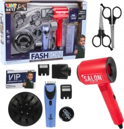 Zestaw fryzjerski dla chłopców z suszarką i akcesoriami