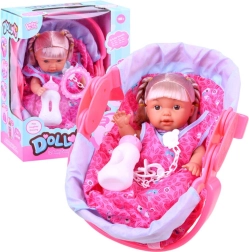 Lalka z nosidełkiem i akcesoriami