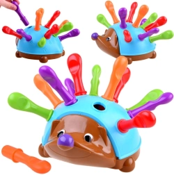 Jeż edukacyjny z kolorowymi kolcami do ćwiczenia motoryki małej