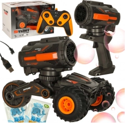 Zdalnie sterowany kaskaderski samochód RC z wytwornicą baniek