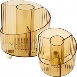 Organizer na przybory szkolne przezroczysty żółty