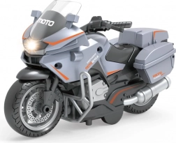 Szary wyścigowy motocykl z funkcją pull back