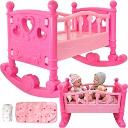 Różowa kołyska dla lalek Woopie Royal