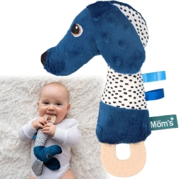 Jamiś pluszowa piszcząca zabawka z gryzakiem i szeleszczącymi uszkami MOMS