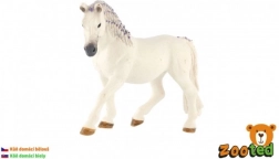 Koń siwy z fioletową grzywą