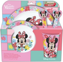 Plastowy zestaw obiadowy MINNIE, 5 szt.