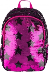 Plecak szkolny z cekinami i wzorem gwiazd