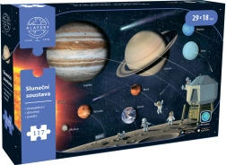 Interaktywne drewniane puzzle Układ Słoneczny A4
