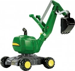 dziecięcy koparkowy dźwig na pedały Rolly Toys John Deere – zielony