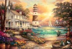 Malowanie diamentowe Latarnia morska 30x40cm