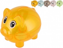 Przezroczysta skarbonka w kształcie świnki 10 cm