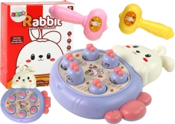 Gra Whac-A-Mole Fioletowa z marchewkami i króliczkiem