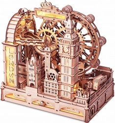 Rokr 3D drewniane puzzle Londyn – mechaniczny model z torem kulkowym, 431 elementów