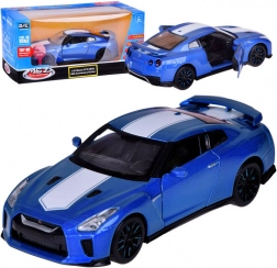 Metalowy model auta NISSAN GT‑R 1:32 z otwieranymi drzwiami i światłami