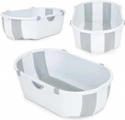 Wanna dziecięca, składana turystyczna wanna, szary odpływ