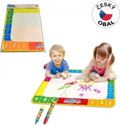 Magiczne malowanie wodą z literami i cyframi