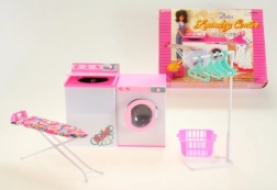 Glorie zestaw do prania dla lalek z pralką, suszarką i deską do prasowania