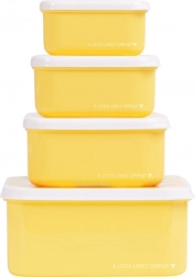 Zestaw czterech pudełek na przekąski z motywem zwierzęcych przyjaciół