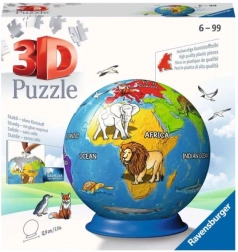 Ravensburger 3D puzzle dziecięcy globus, 72 elementy