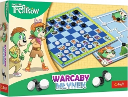 Damskie gry planszowe Warcaby i Młynek Rodzina Treflików Trefl
