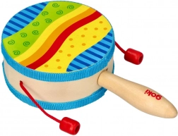 goki ręczny bębenek z drewnianą rączką