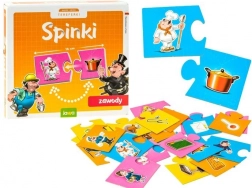 Jawa edukacyjna gra Spinki – zawody, układanka dopasowująca