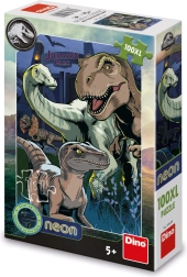 Puzzle z motywem Jurassic World - 100 XL elementów neon