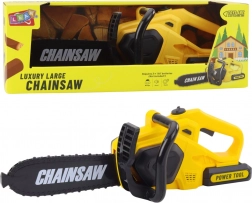 dziecięca piła łańcuchowa ze światłami i dźwiękami, żółta