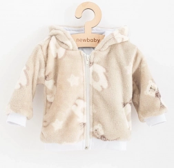 Niemowlęca zimowa bluza z kapturem NEW BABY Polar Bear z welsoftu