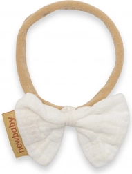 Muślinowa opaska dla niemowląt New Baby biała