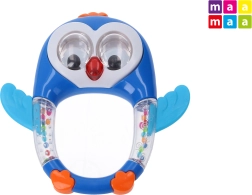 Grzechotka pingwin z efektami świetlnymi i dźwiękowymi, 15 cm